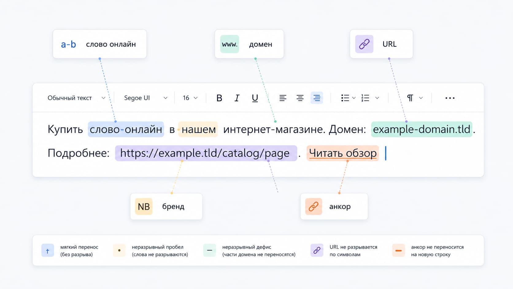 Мягкий перенос Word
